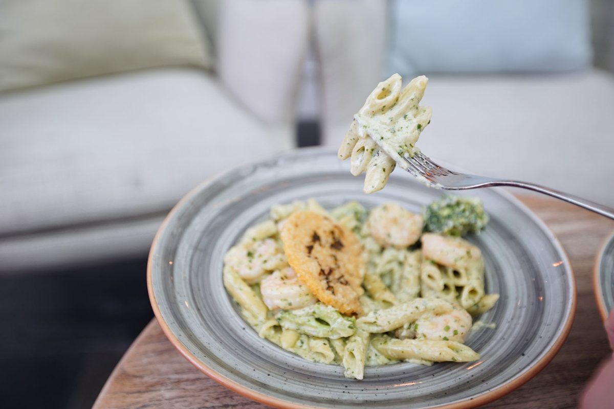 Penne aux gambas